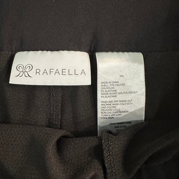 Rafaella Black Pull-On Skort XXL Viscose Stretch Everyday Wear golf tennis - Picture 4 of 6